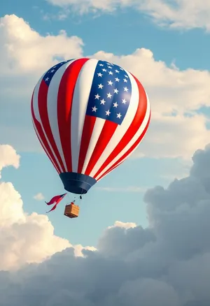 Hot Air Balloon Adventure in Colorful Sky