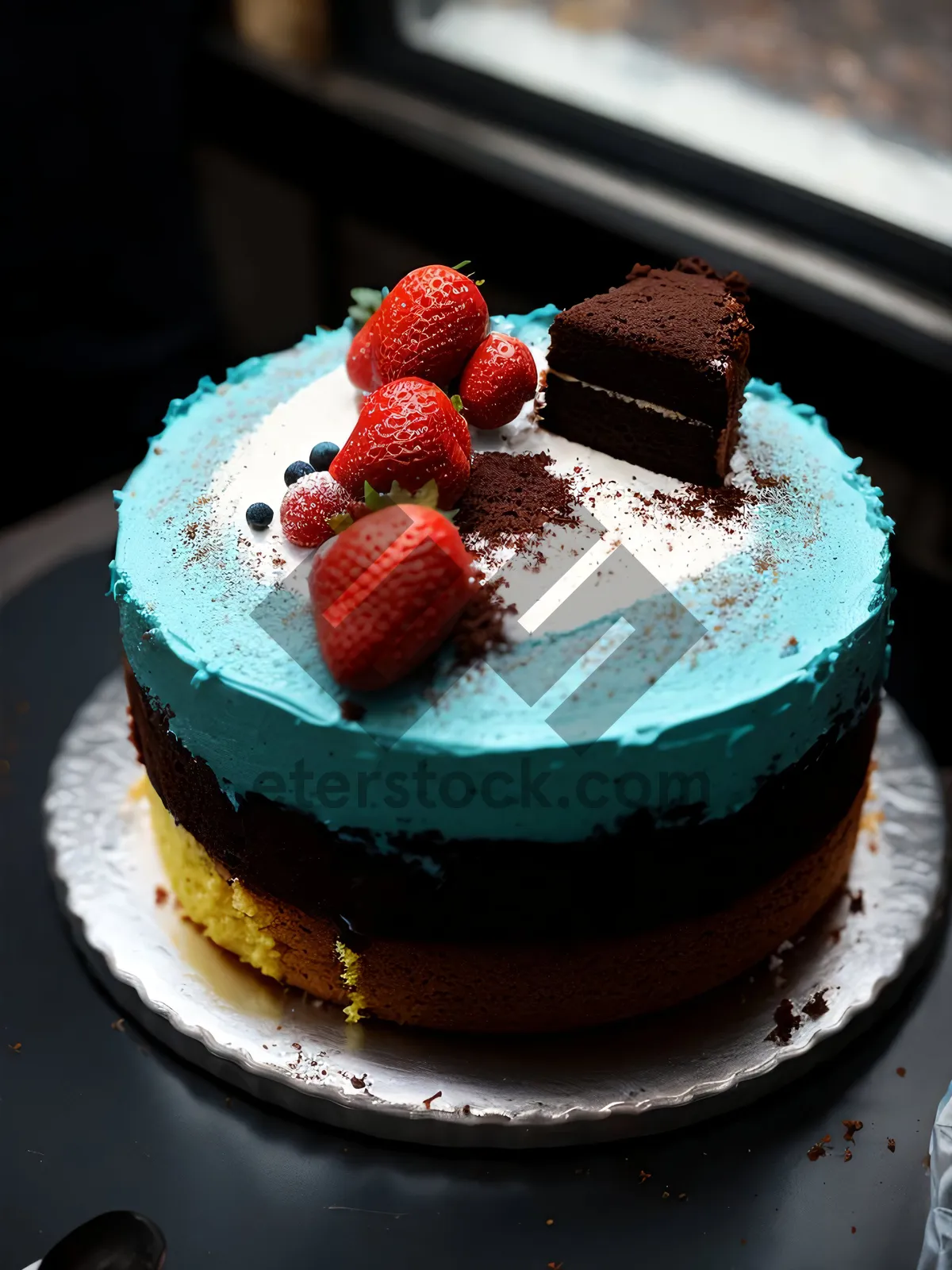Picture of Delicious Gourmet Berry Chocolate Cake