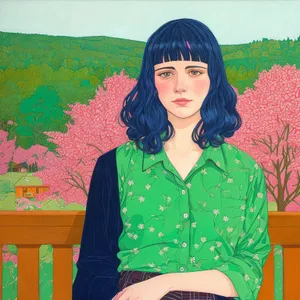 Happy and Attractive Fashion Model with a Cute Smile