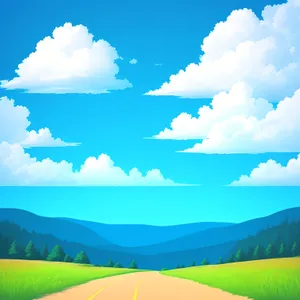 Serene Countryside Meadow Under Clear Skies