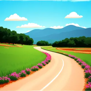 Serene Summer Countryside Landscape with Rolling Hills