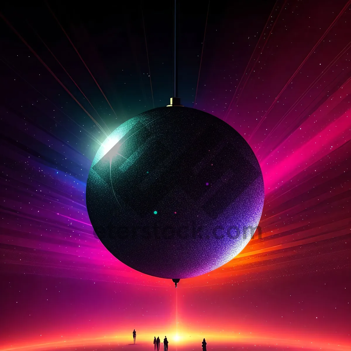 Picture of Glowing Starry Fantasy Night Sky Wallpaper