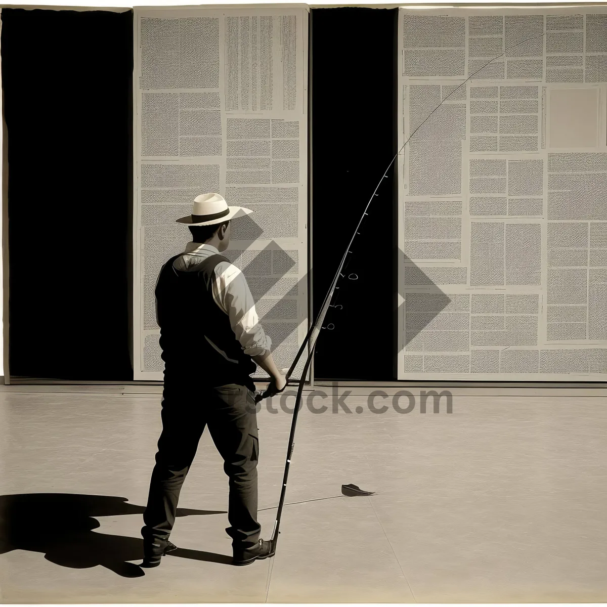 Picture of Male golfer with golf club and ball