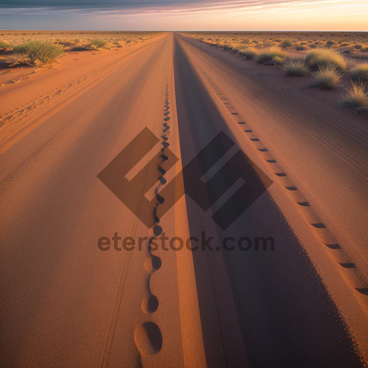 Picture of Sandy Serenity: Desert Dunes Embrace Sunlit Horizon