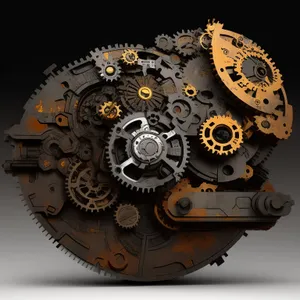 Mechanical Gear Mechanism in Circle Design