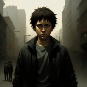 Happy professional businessman in suit smiling at office