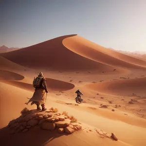 Vast Sand Dunes in Moroccan Desert