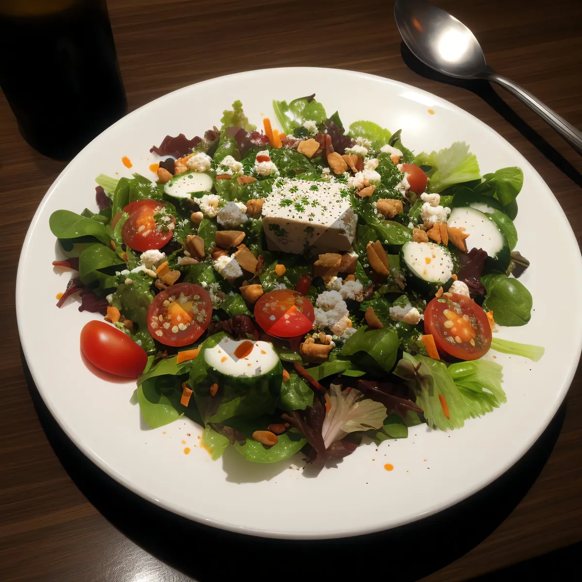 Picture of Fresh and Healthy Vegetable Salad Plate