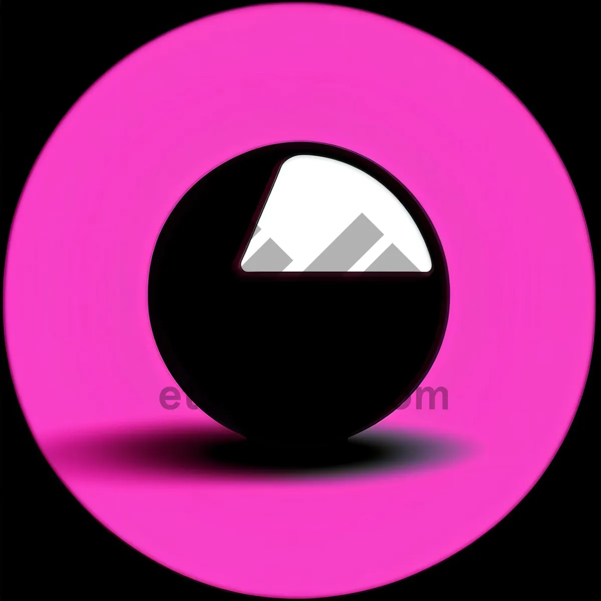 Picture of Black Shiny 3D Glass Button Icon