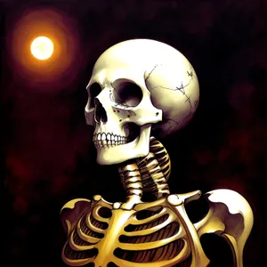 Spooky Skeletal Sculpture: Haunting Anatomy of Death