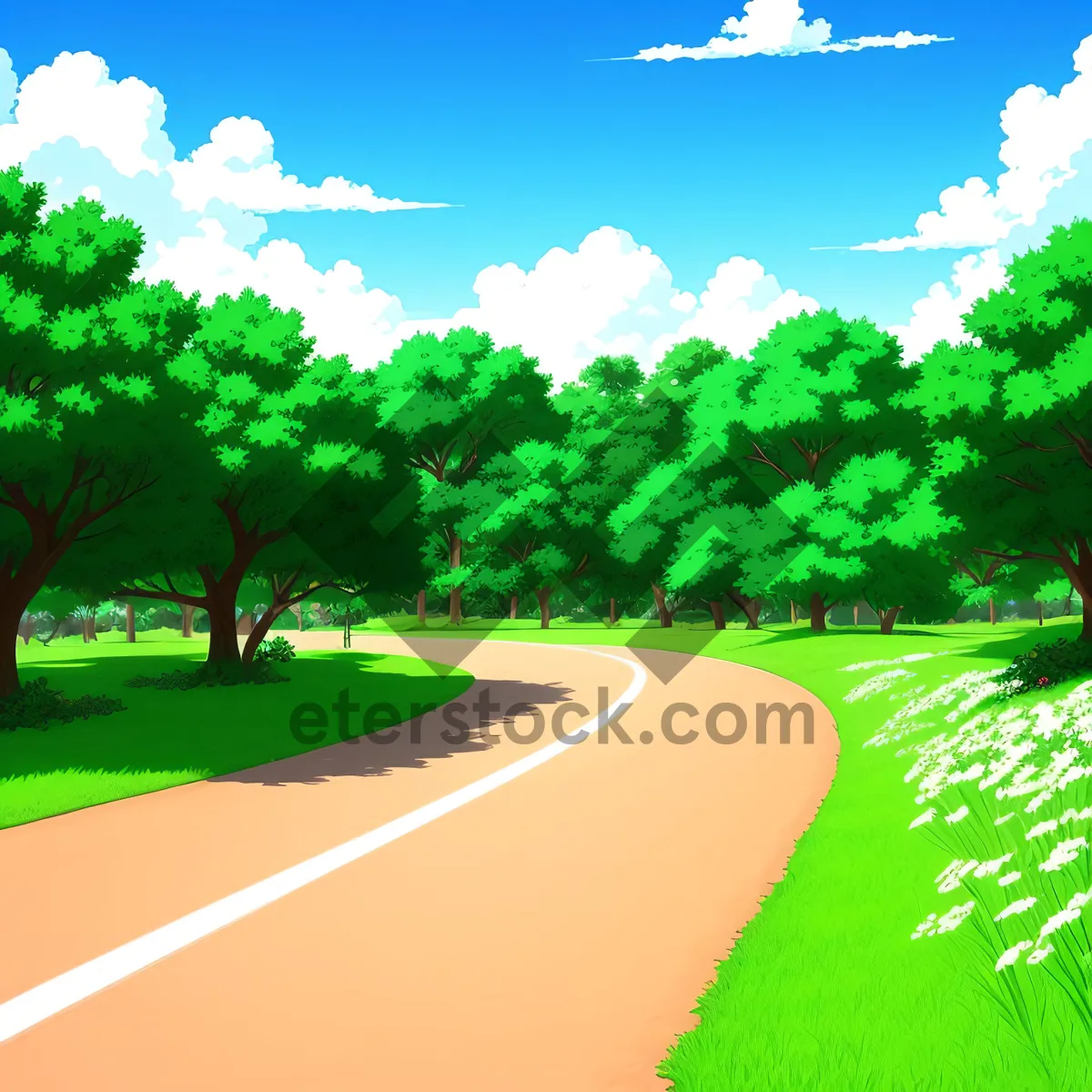 Picture of Serene Golf Course within Scenic Countryside