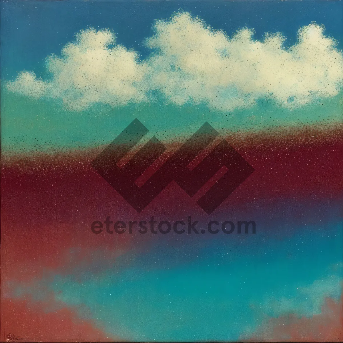 Picture of Vintage Grunge Sky with Watercolor Texture