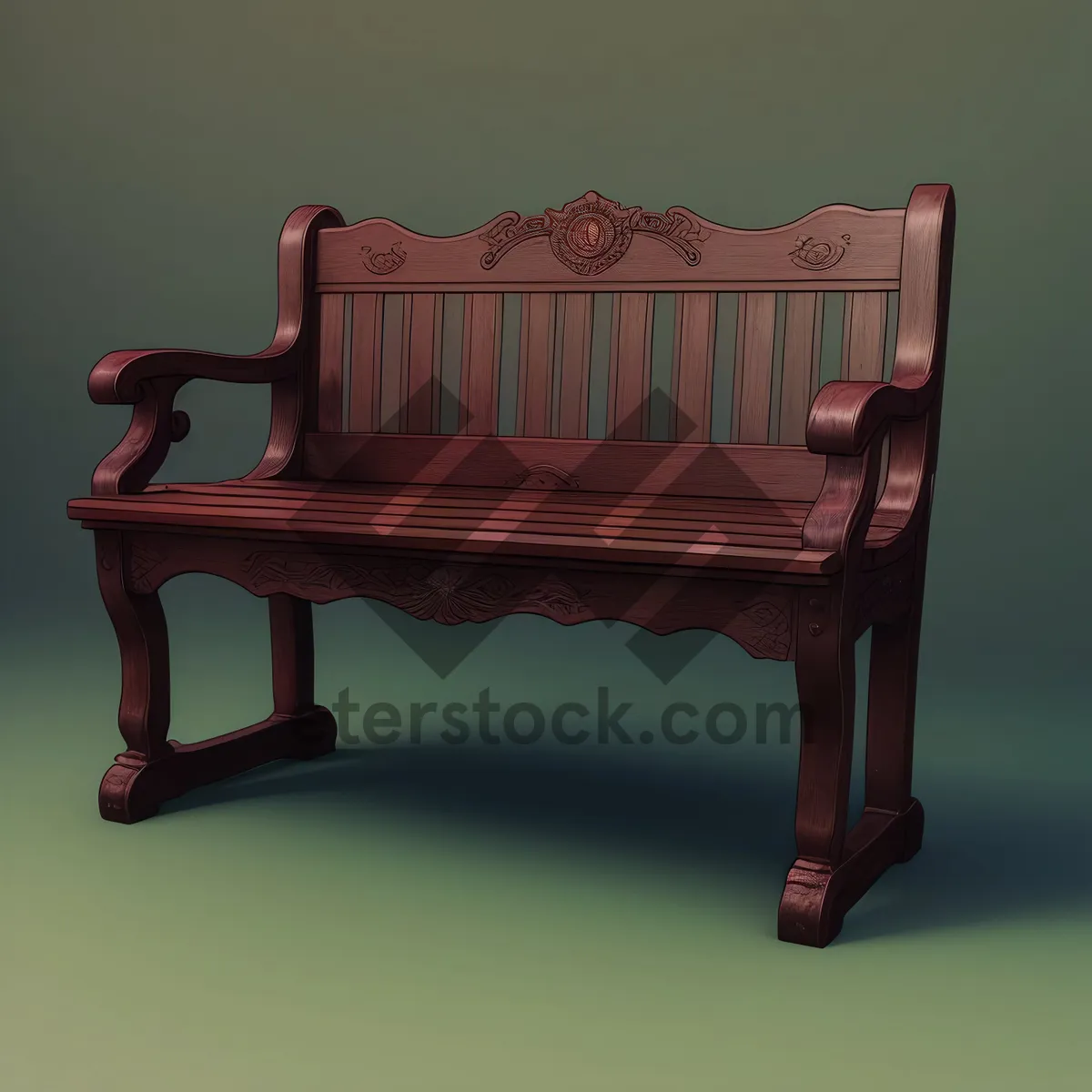 Picture of Antique Wooden Armchair with Luxurious Design