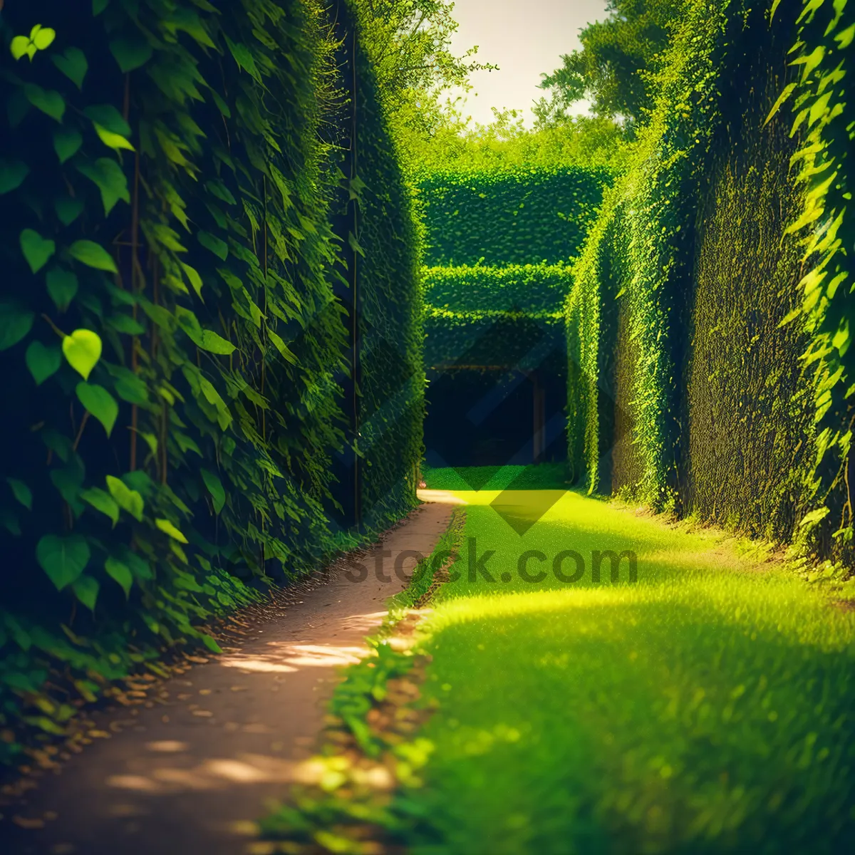 Picture of Serene Path through Lush Greenery