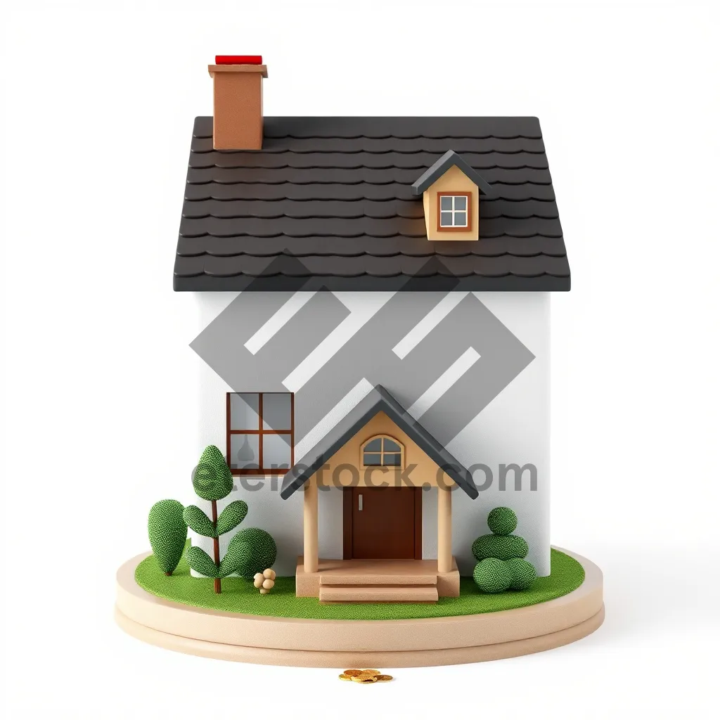 Picture of Miniature Real Estate Icon - 3D Home Structure