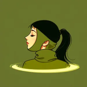 Fashionable Sorcerer Cartoon Art with a Person