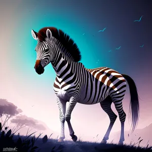 Striped Equine Beauty in the Wild