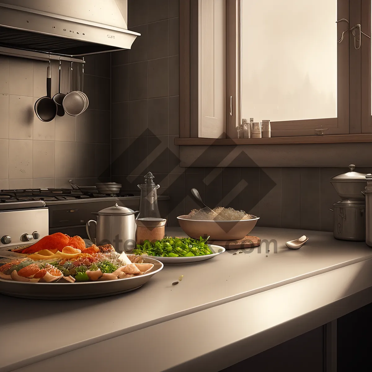 Picture of Modern Kitchen Sink in Luxury Home