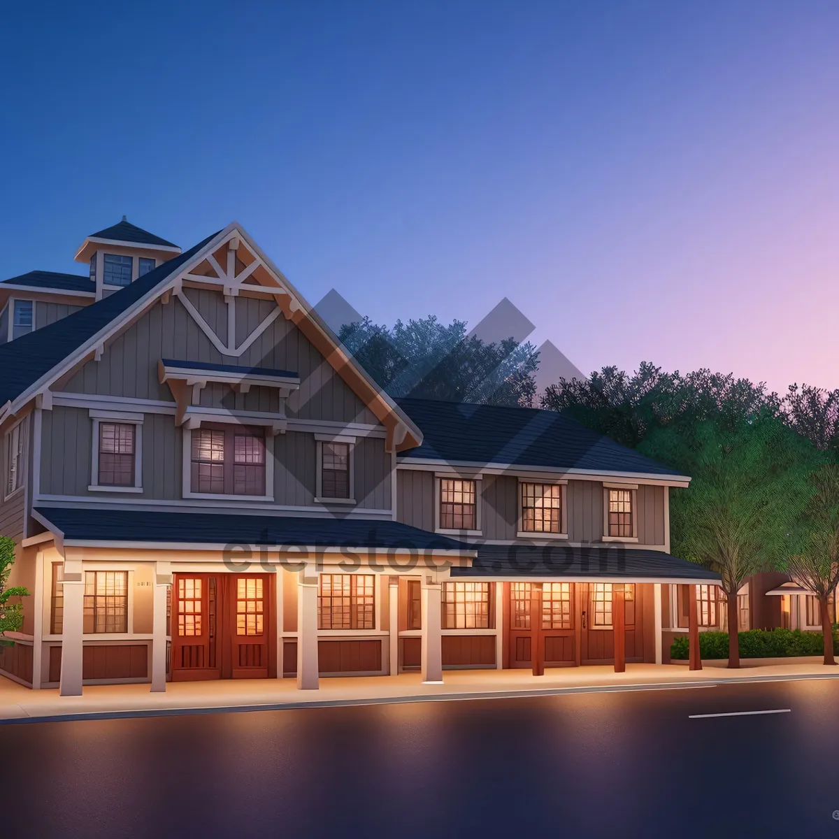 Picture of Modern Residential Property with Skyline View