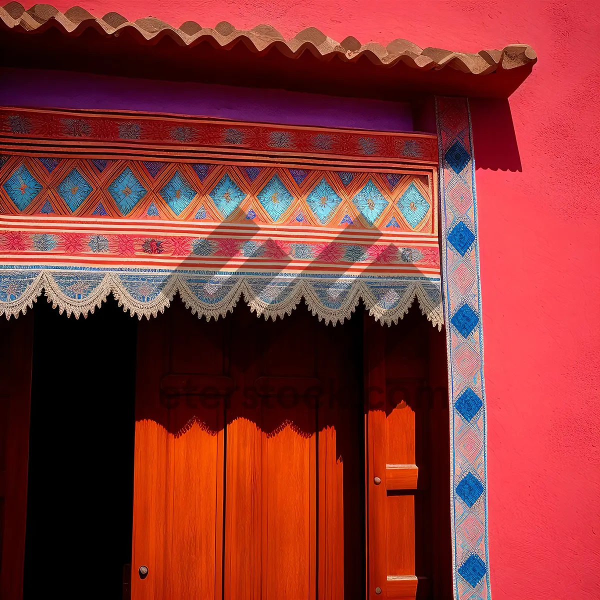 Picture of Charming China: Ancient Temple's Majestic Curtain