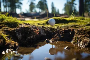 Golfing on a sunny day at the course