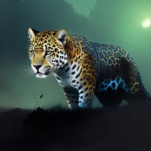 Striking Leopard: Majestic Feline Staring With Intensity