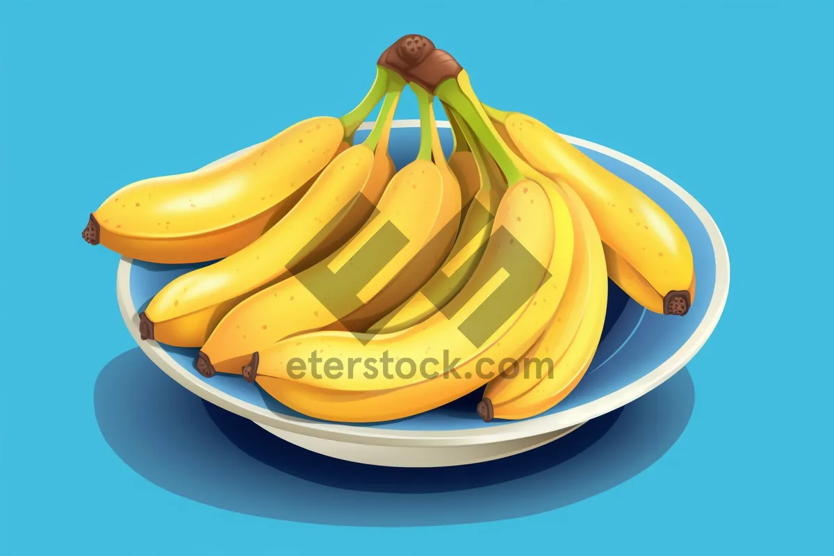 Picture of Healthy organic snack - Yellow Banana.