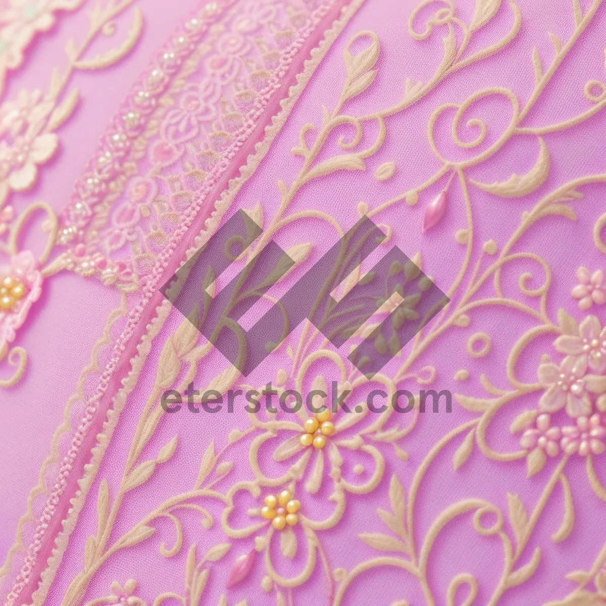 Picture of Lilac Floral Retro Wallpaper Design