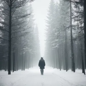 Winter Wonderland: Majestic Snow-Covered Forest Scene