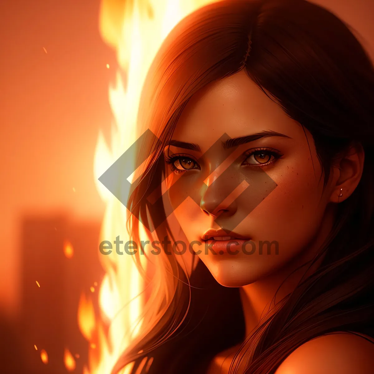Picture of Enchanting Brunette Sorcerer with Captivating Eyes