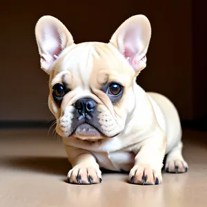 Lovable Bulldog puppy with delightful wrinkles, radiating absolute adorableness