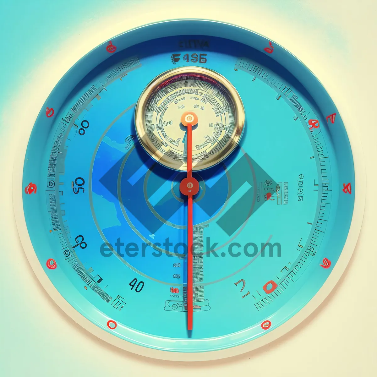 Picture of Analog Magnetic Compass Clock with Time Indicator