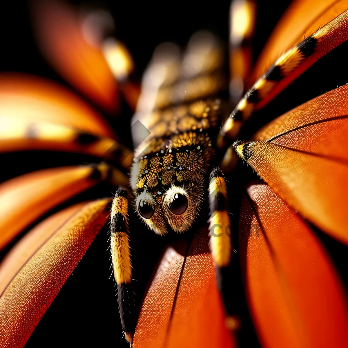 Picture of Close-Up Yellow Monarch Butterfly on Flower