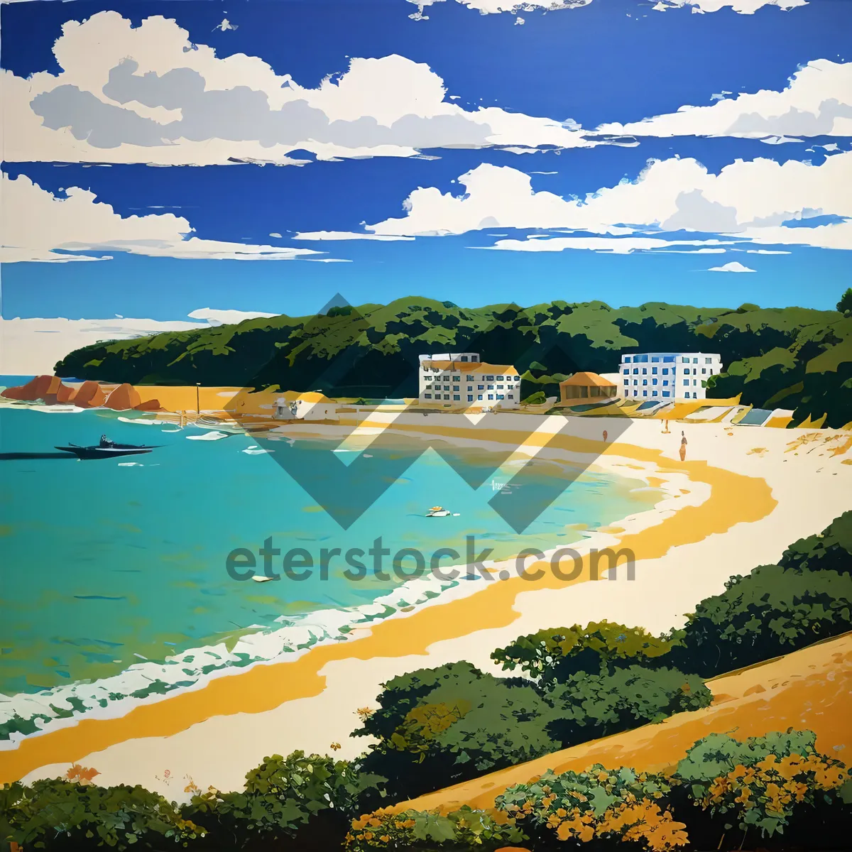 Picture of Serene Coastal Getaway amidst palm-lined shores