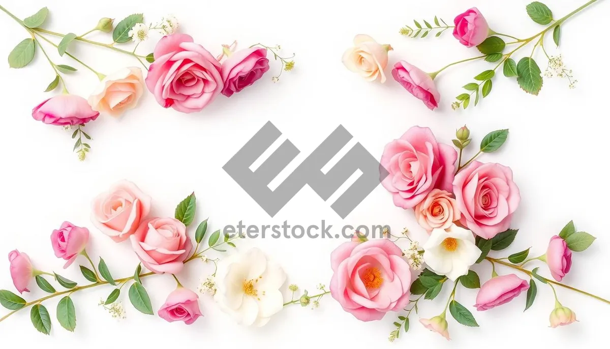 Picture of Romantic Rose Bouquet for Wedding Invitation Card Design