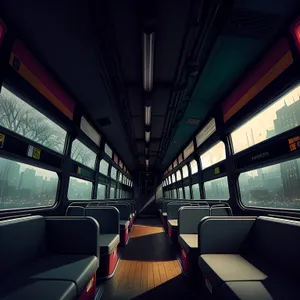 Fast-paced urban travel: Inside a modern car