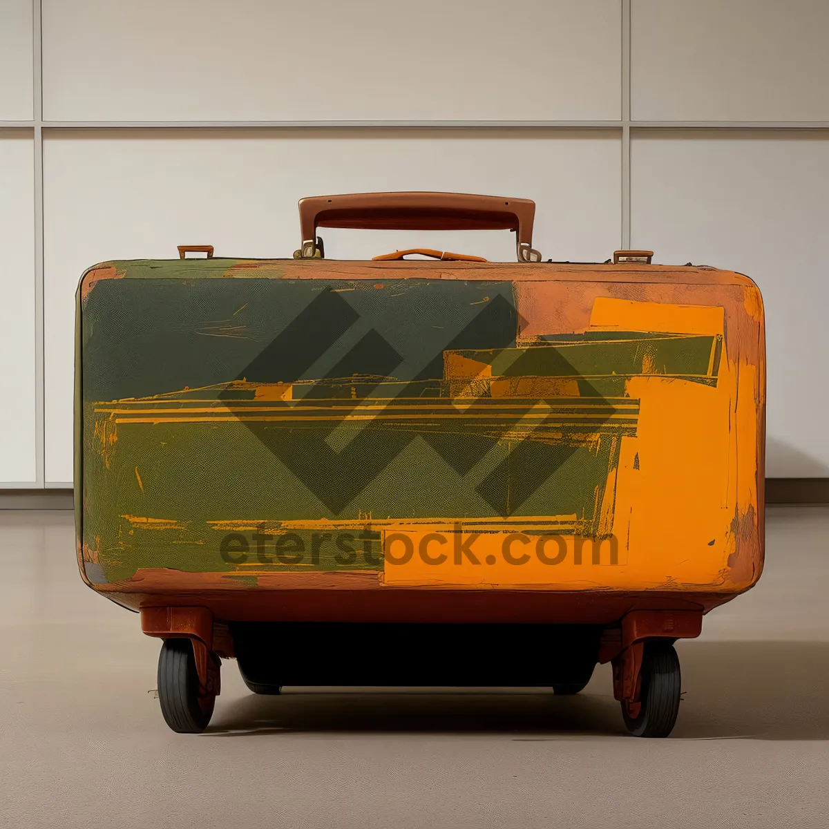 Picture of Vintage Truck with Old Metal Briefcase