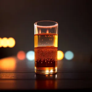 Frothy Amber Lager in Glass Mug