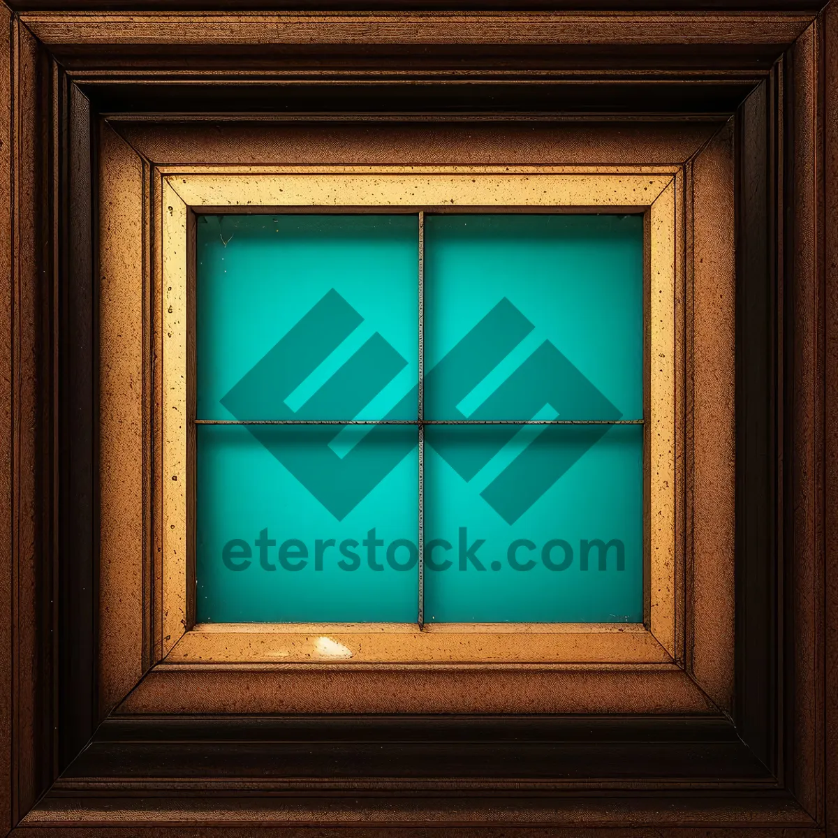 Picture of Vintage Wooden Frame with Empty Space for Art