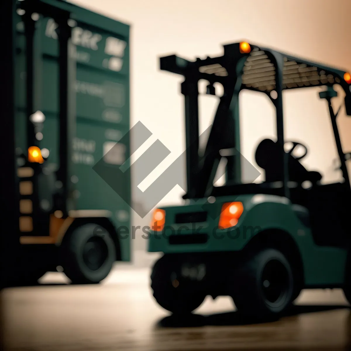 Picture of Heavy-duty Forklift in Industrial Construction Work