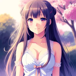 Happy Lady with Elegant Style and Attractive Expression
