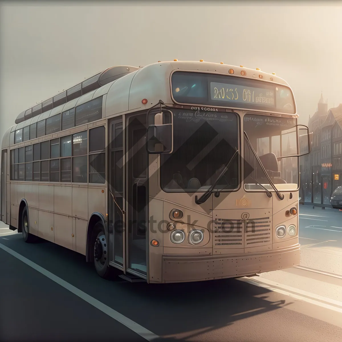 Picture of Urban Transit: Trolleybus on City Street