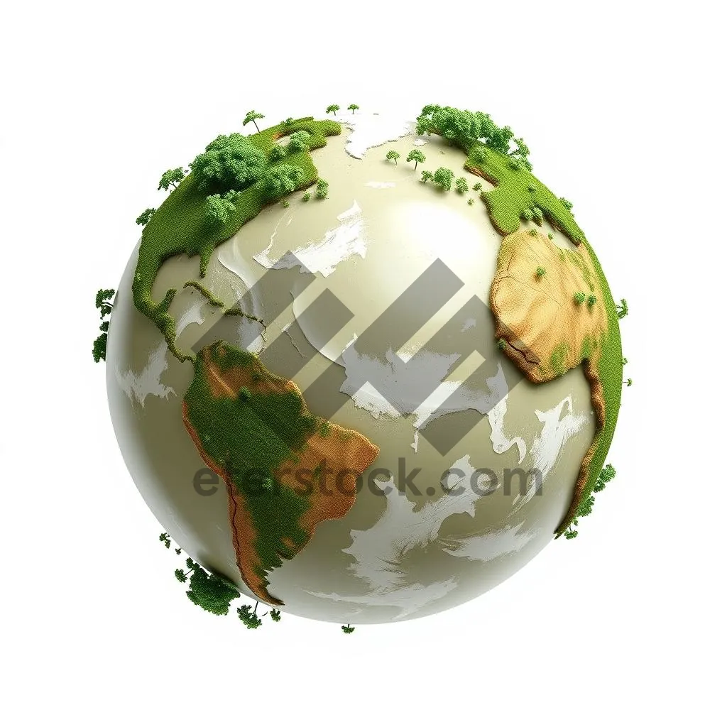 Picture of Global Earth Map Icon Glass Sphere