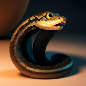 Venomous Serpent: Night Snake Slithering with Danger