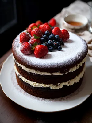 Delicious Berry and Chocolate Trifle with Fresh Mint