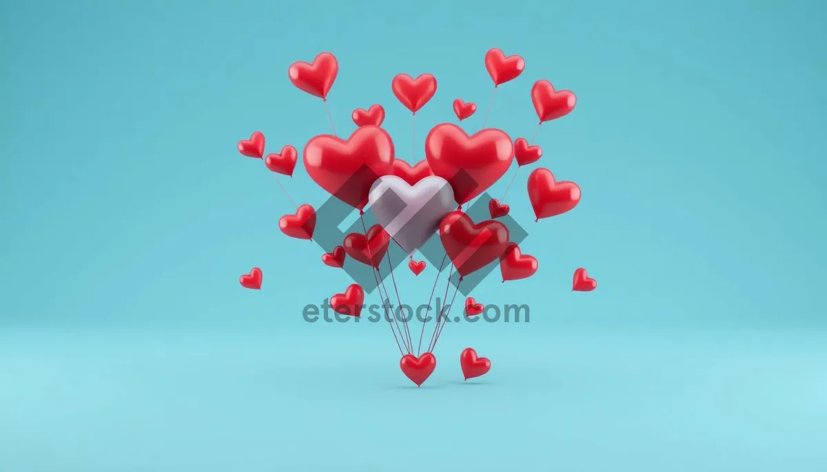 Picture of Pink Floral Love Celebration Decoration with Hearts