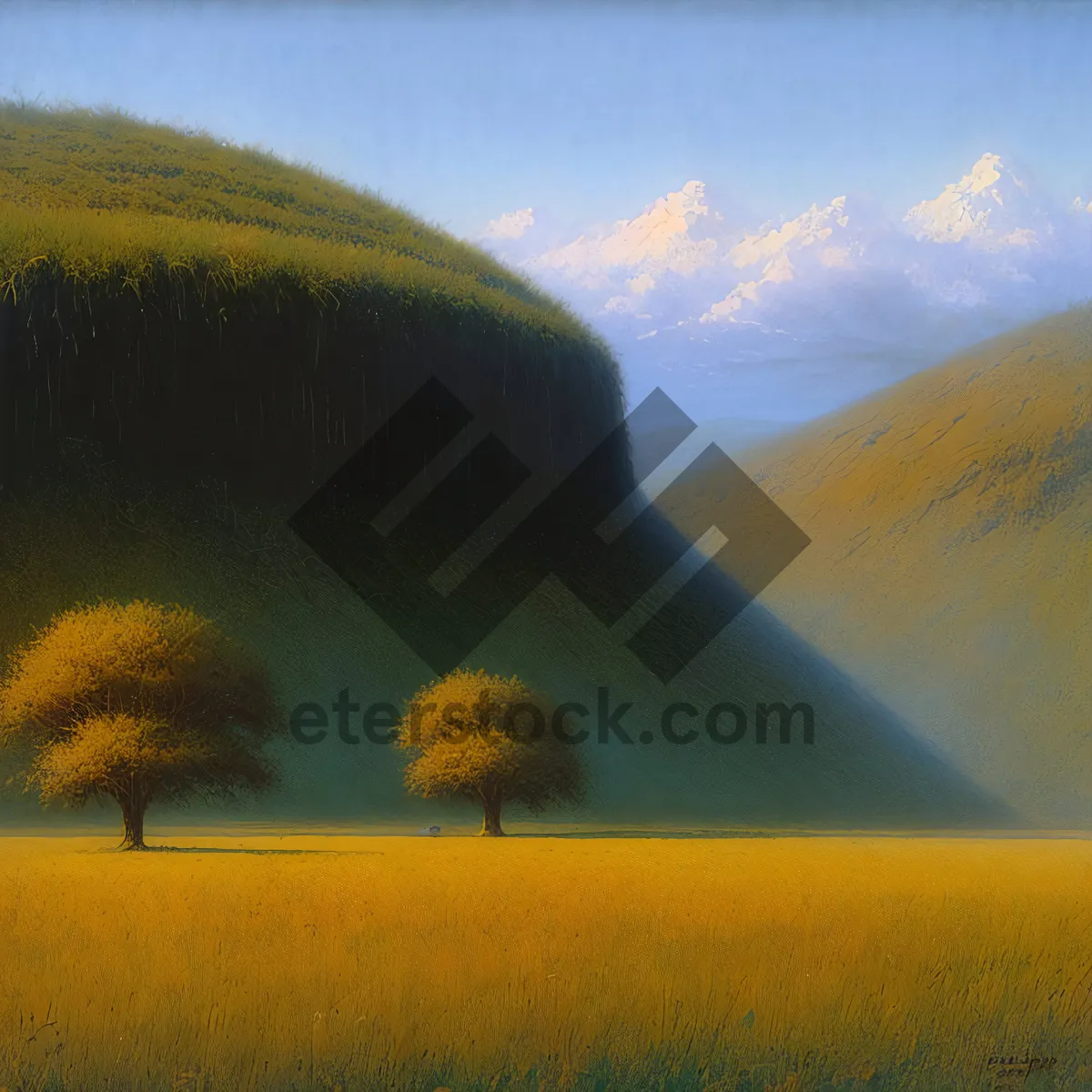 Picture of Serene Summer Horizon Over Rural Landscape