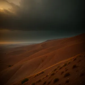 Sizzling Sunset over Majestic Sand Dunes