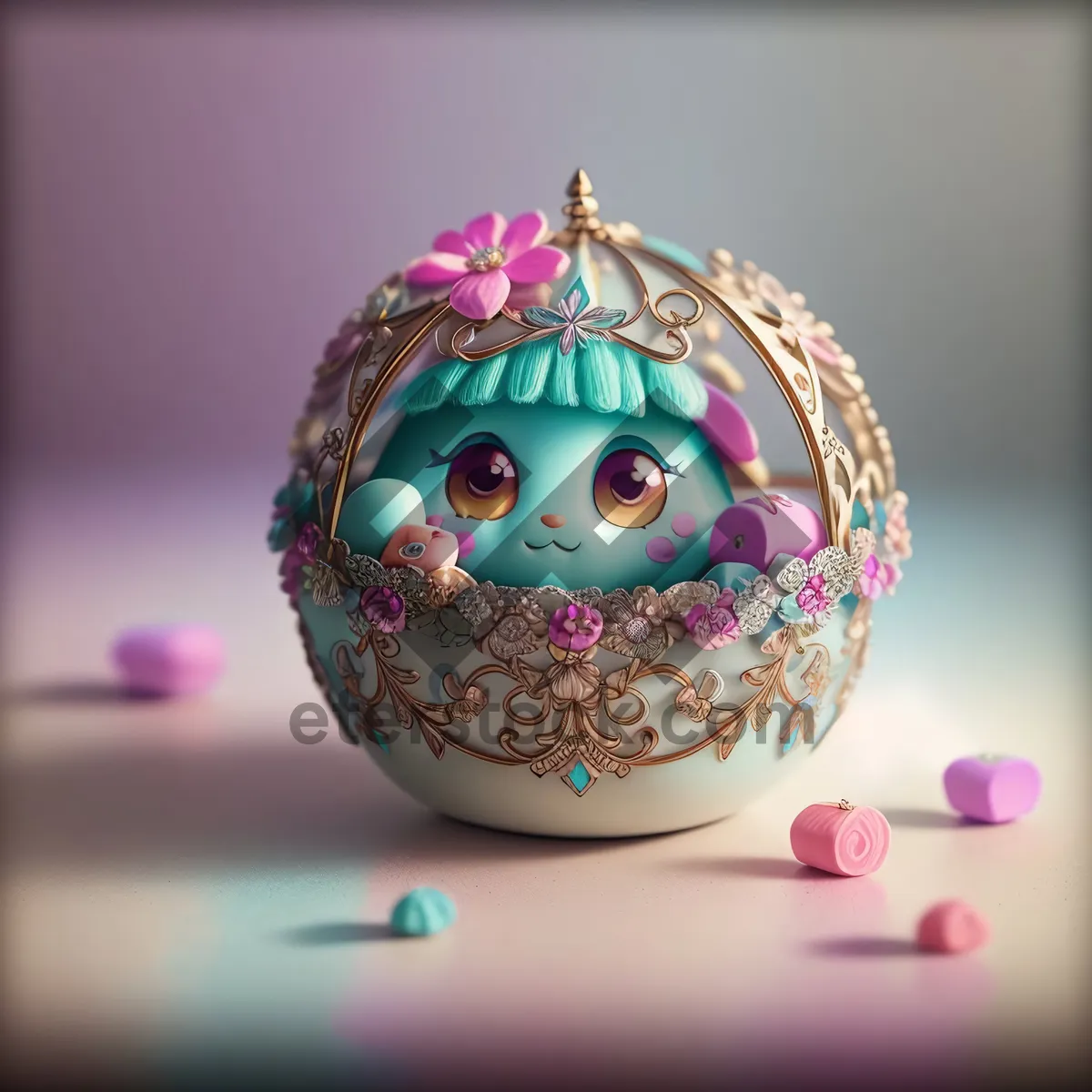 Picture of Festive Egg-Sphere Piggy Bank Decoration