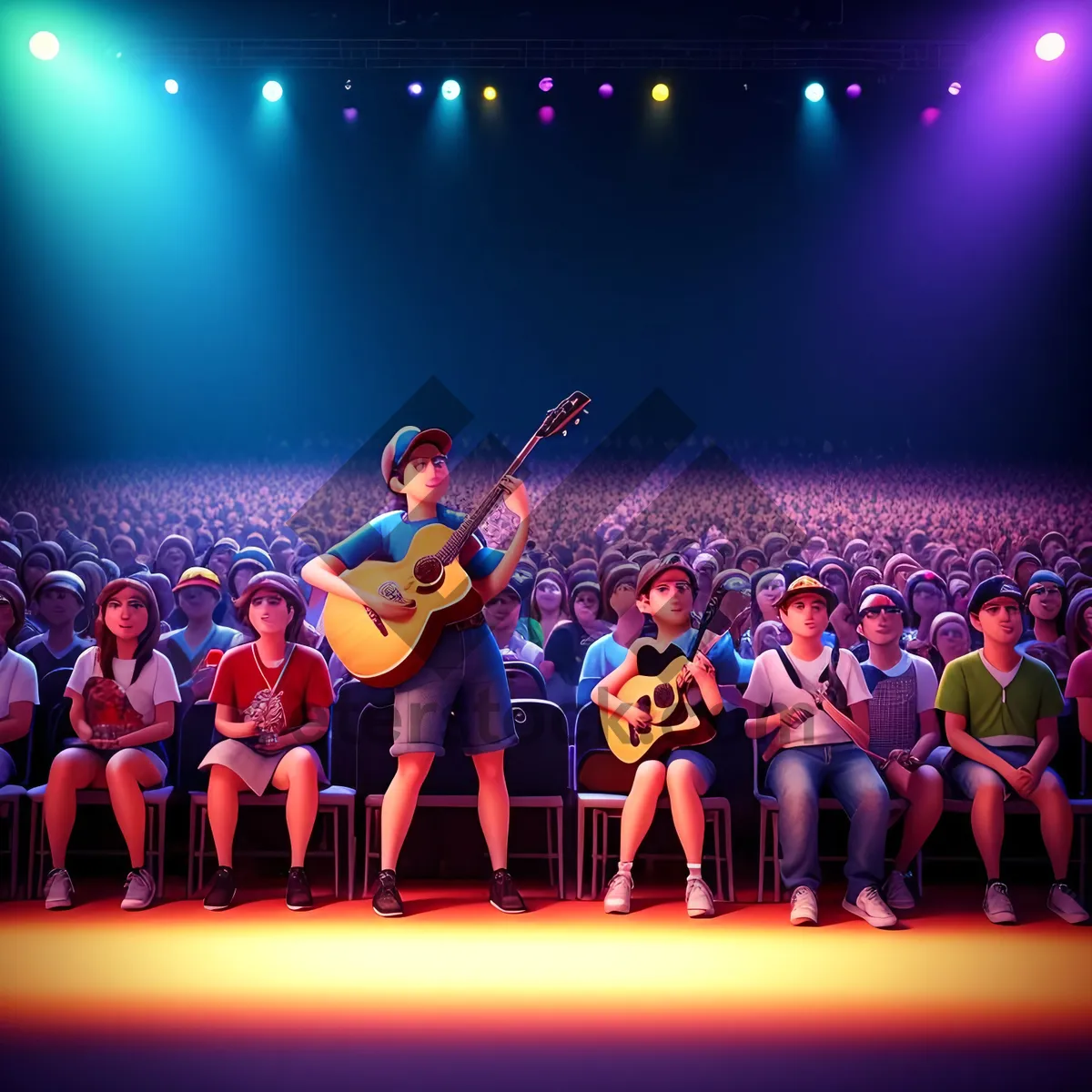 Picture of Enthralling Concert: Crowd, Music, Lights, and Patriotism